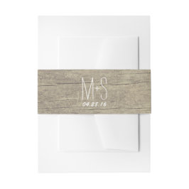 Rustic Barn Wood Wedding Uitnodigingen Wikkel