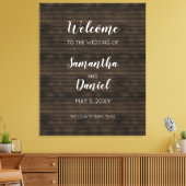 Rustic Barn Wood Wedding Welcome Sign Canvas Afdruk (Insitu (Woonkamer))