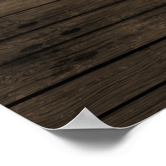 Rustic Barn Wood Wedding Welcome Sign Poster (Hoek)