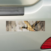 Rustic Barn wood Western Land dat Wilde Duck vlieg Bumpersticker (Op auto)