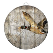 Rustic Barn wood Western Land dat Wilde Duck vlieg Dartbord (Voorkant)