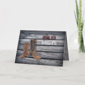 Rustic Barn Wood Westerne Cowboy bruiloft (Voorkant)