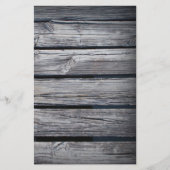 Rustic Barn Wood Westerne Cowboy bruiloft Briefpapier (Voorkant)