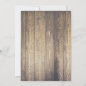 Rustic Barn Wood & White Deer Antlers Weddenschap Kaart (Achterkant)