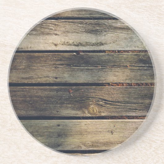 Rustic Barn Wood Zandsteen Onderzetter (Voorkant)