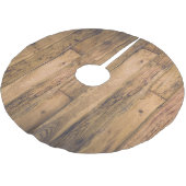 Rustic Barn Wooden Wood Planks Holiday Kerstboom Rok (Gekanteld)