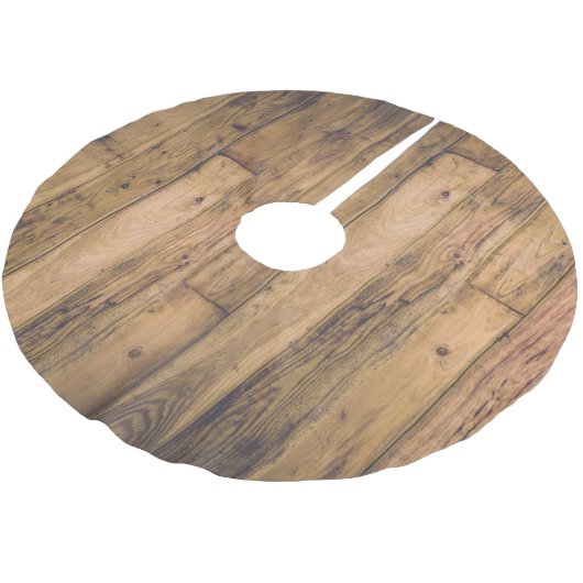 Rustic Barn Wooden Wood Planks Holiday Kerstboom Rok (Gekanteld)