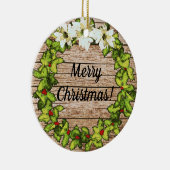 Rustic Barn Wreath Holiday Ornament (Rechts)