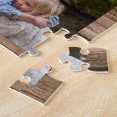 Rustic Barnwood 13 Family Photo Collage Legpuzzel (Zijkant)