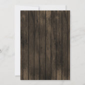 Rustic Barnwood, bloeiend huwelijk Kaart (Achterkant)