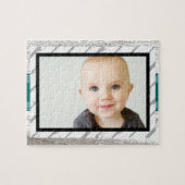 Rustic Barnwood Pattern Baby Foto Legpuzzel (Horizontaal)