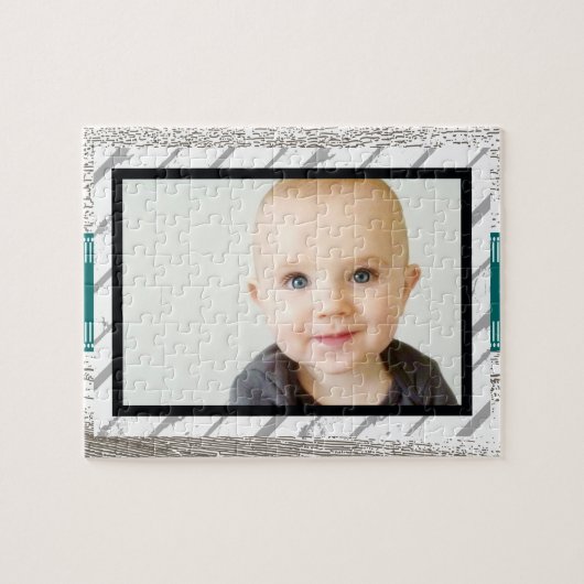 Rustic Barnwood Pattern Baby Foto Legpuzzel (Horizontaal)