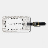 Rustic Barnwood Pattern Bagagelabel (Voorkant horizontaal)