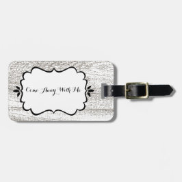 Rustic Barnwood Pattern Bagagelabel