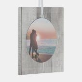 Rustic Barnwood Pattern Glas Ornament (Voorkant Rechts)