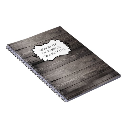 Rustic Barnwood Pattern Natuur of Daily Journal Notitieboek (Rechterzijde)