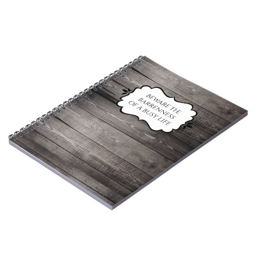 Rustic Barnwood Pattern Natuur of Daily Journal Notitieboek (Linkerzijde)