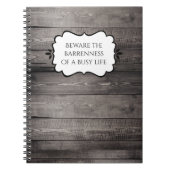 Rustic Barnwood Pattern Natuur of Daily Journal Notitieboek (Voorkant)