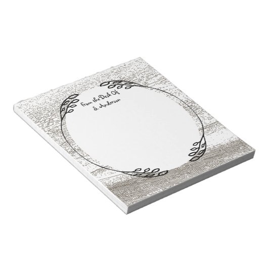 Rustic Barnwood Pattern Notitieblok (Schuin)