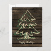 Rustic Barnwood Pine Tree Corporate Briefkaart (Voorkant / Achterkant)