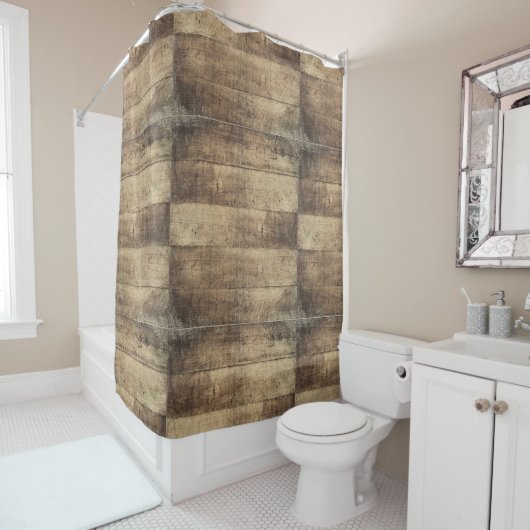 Rustic Barnwood Shower Curtain Douchegordijn (In situ)