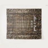 Rustic BarnWood Snowflakes Winter Wedding Backdrop Wandkleed (Voorkant (horizontaal))