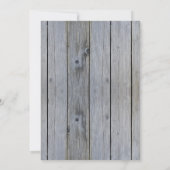 Rustic Barnwood Sunflower Baby Sprinkle Invitation Kaart (Achterkant)