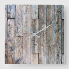 Rustic Barnwood Wall Clock Vierkante Klok