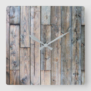 Rustic Barnwood Wall Clock Vierkante Klok
