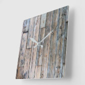 Rustic Barnwood Wall Clock Vierkante Klok (Hoek)