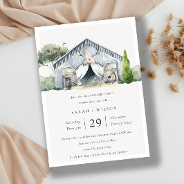 Rustic Barnyard Boerderij Theme Verloving Invite Bedankkaart