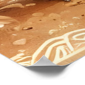 Rustic Barnyard Chickens Boho Country Boerderij Po Poster (Hoek)