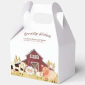 Rustic Barnyard Farm Animals Baby shower Bedankdoosjes (Achterkant)