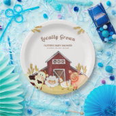 Rustic Barnyard Farm Animals Baby shower Papieren Bordje (Feest)