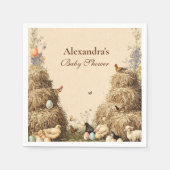 Rustic Barnyard Farm Animals Baby shower Servet (Voorkant)