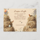 Rustic Barnyard Farm Dieren Diapper Raffle Informatiekaartje (Voorkant)