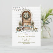 Rustic Barnyard Winter Housewarming Party Kaart (Staand voorkant)