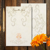 Rustic Baroque Floral Mexican Sacred Heart Briefpapier