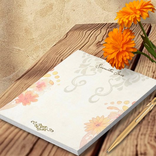 Rustic Baroque Floral Mexican Sacred Heart Notitieblok