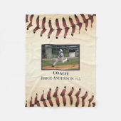 Rustic Baseball Photo Fleece Deken (Voorkant)