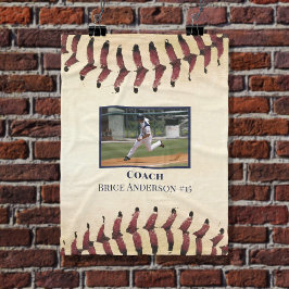 Rustic Baseball Photo Fleece Deken