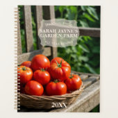 Rustic Basket of Tomatoes Home Garden Boerderij Pl Planner (Voorkant)