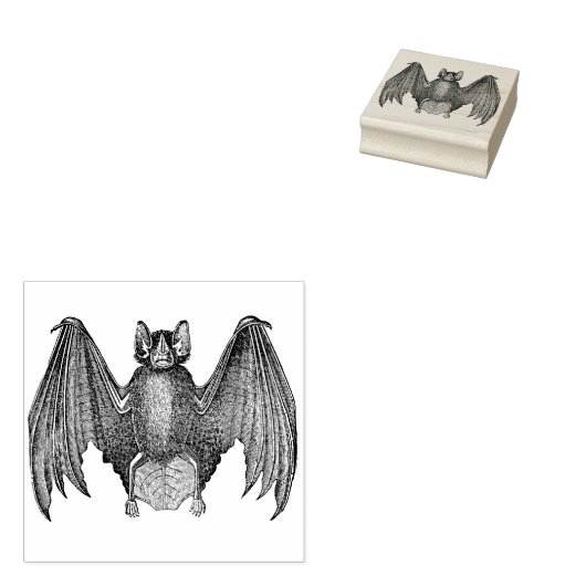 Rustic Bat  Rubber Stamp Rubberstempel (Gestempeld)