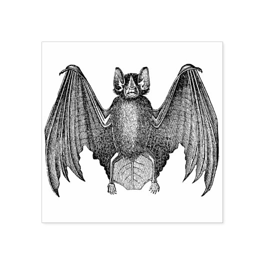 Rustic Bat Rubber Stamp Rubberstempel (Afrduk)