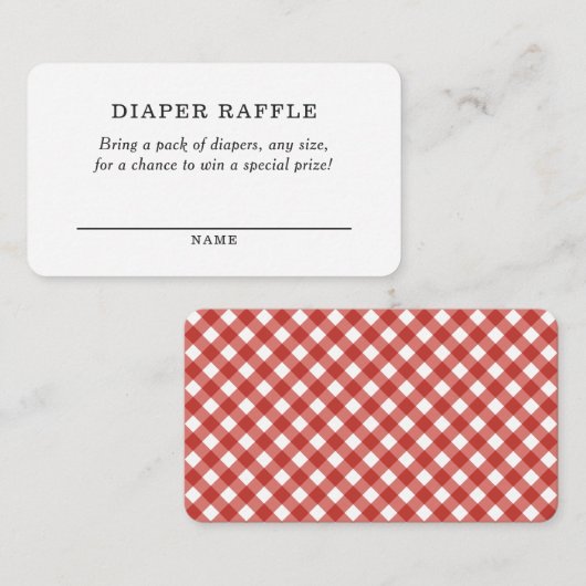Rustic BBQ Baby shower Diaper Raffle Ticket Enclo Informatiekaartje (Voorkant / Achterkant)