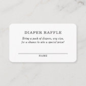 Rustic BBQ Baby shower Diaper Raffle Ticket Informatiekaartje (Voorkant)