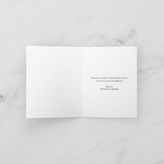 Rustic BBQ Baby shower - Hartelijk dank Bedankkaart (Binnen)