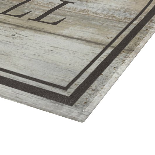 Rustic BBQ Couples Names Driftwood Wedding Snijplank (Hoek)