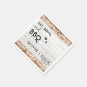 Rustic BBQ Engagement Party Wedding Cocktail Servet (Hoek)