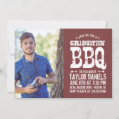 Rustic BBQ Graduation Party Invitation Kaart (Voorkant)